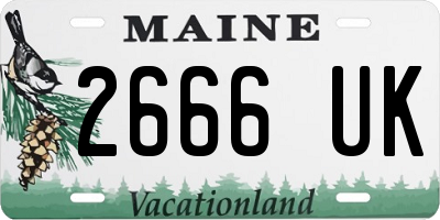 ME license plate 2666UK