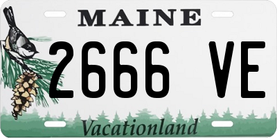 ME license plate 2666VE