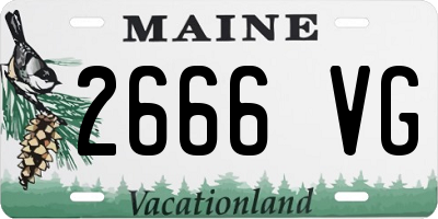 ME license plate 2666VG