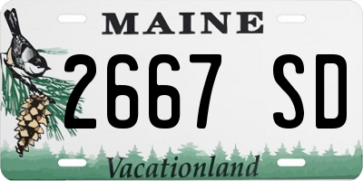ME license plate 2667SD