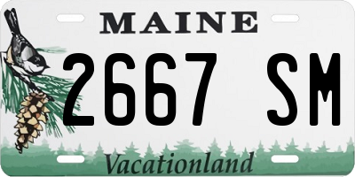 ME license plate 2667SM