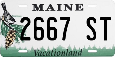 ME license plate 2667ST