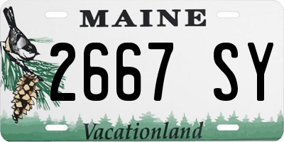 ME license plate 2667SY