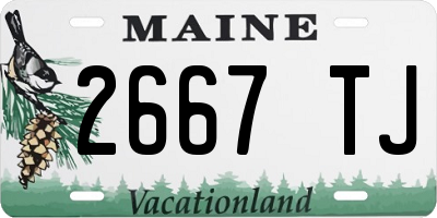 ME license plate 2667TJ