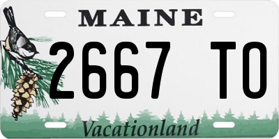 ME license plate 2667TO