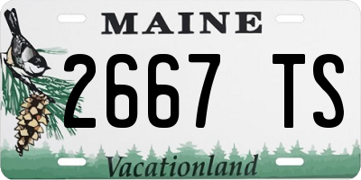 ME license plate 2667TS
