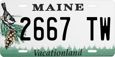 ME license plate 2667TW