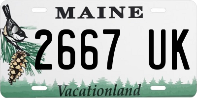 ME license plate 2667UK
