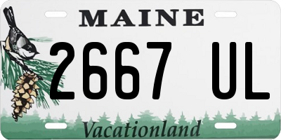 ME license plate 2667UL