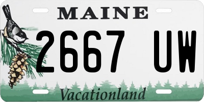 ME license plate 2667UW