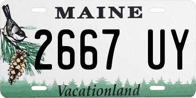 ME license plate 2667UY