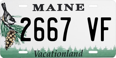 ME license plate 2667VF