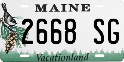 ME license plate 2668SG