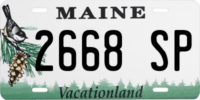ME license plate 2668SP