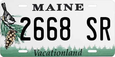 ME license plate 2668SR