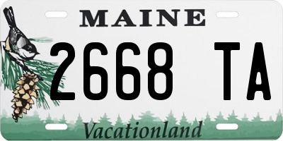ME license plate 2668TA