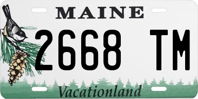 ME license plate 2668TM