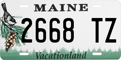 ME license plate 2668TZ