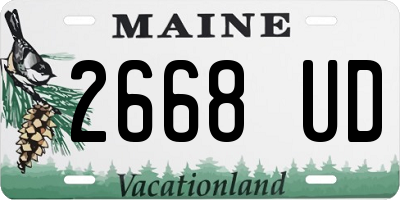 ME license plate 2668UD