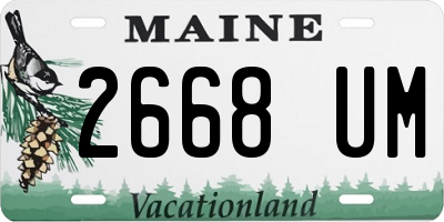ME license plate 2668UM