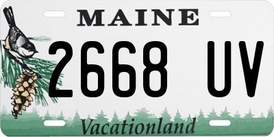 ME license plate 2668UV