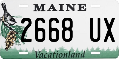 ME license plate 2668UX