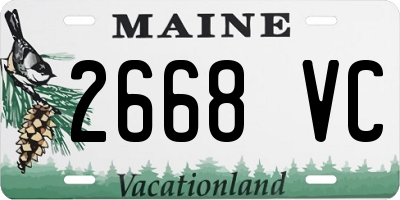 ME license plate 2668VC