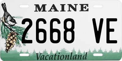 ME license plate 2668VE