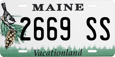 ME license plate 2669SS