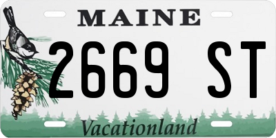ME license plate 2669ST