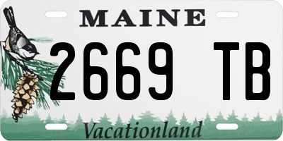 ME license plate 2669TB