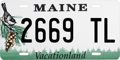ME license plate 2669TL