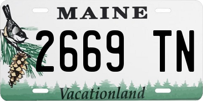 ME license plate 2669TN