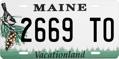 ME license plate 2669TO
