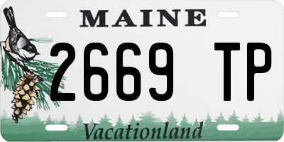 ME license plate 2669TP
