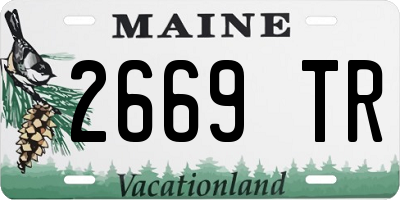 ME license plate 2669TR