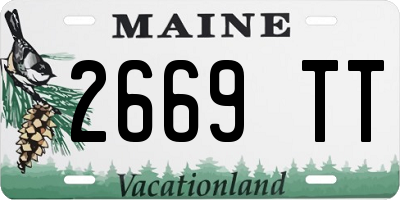ME license plate 2669TT