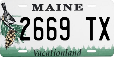 ME license plate 2669TX