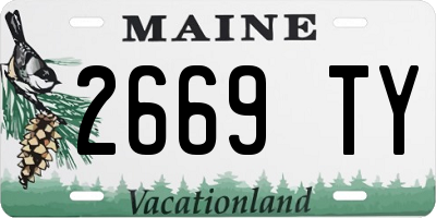 ME license plate 2669TY