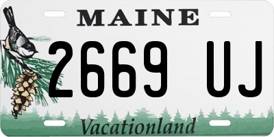 ME license plate 2669UJ