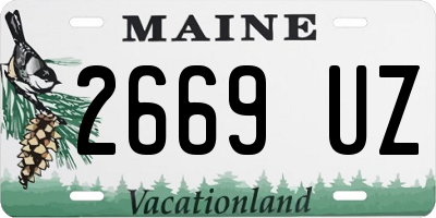 ME license plate 2669UZ