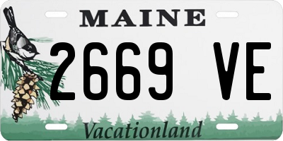 ME license plate 2669VE