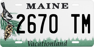 ME license plate 2670TM