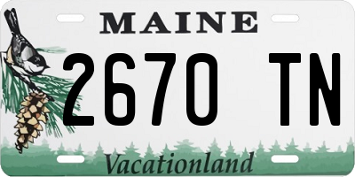 ME license plate 2670TN