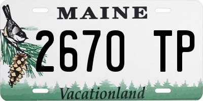 ME license plate 2670TP