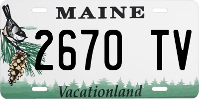 ME license plate 2670TV