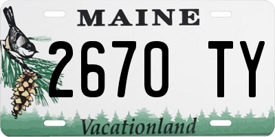 ME license plate 2670TY