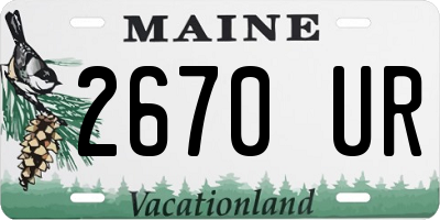 ME license plate 2670UR