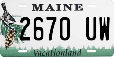 ME license plate 2670UW