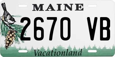 ME license plate 2670VB
